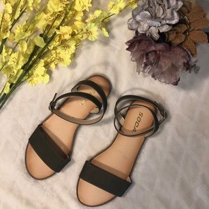 Soda Sandals With Ankle Wrap